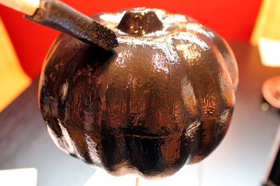 black painted foam pumpkin