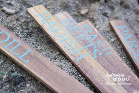 paint stir stick garden markers