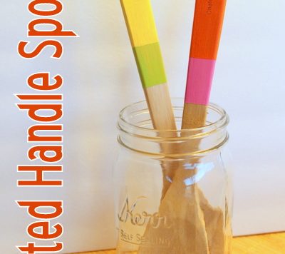 painted bamboo or wood spoons