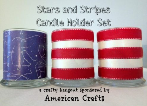 Patriotic Candle Holders - constellations and stripes