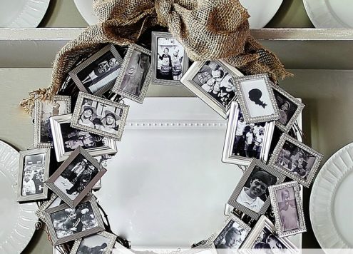 Make a Picture Frame Memory Wreath