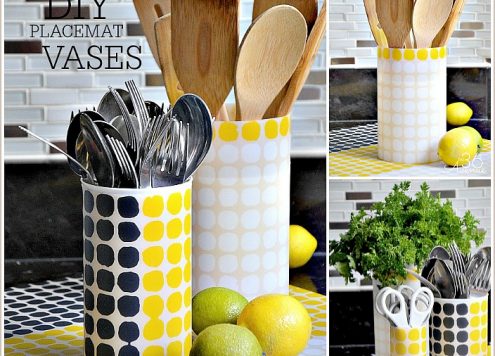 Placemat Wrapped Vases