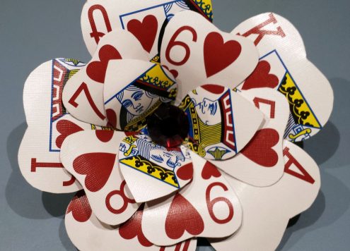 Make a playing card flower