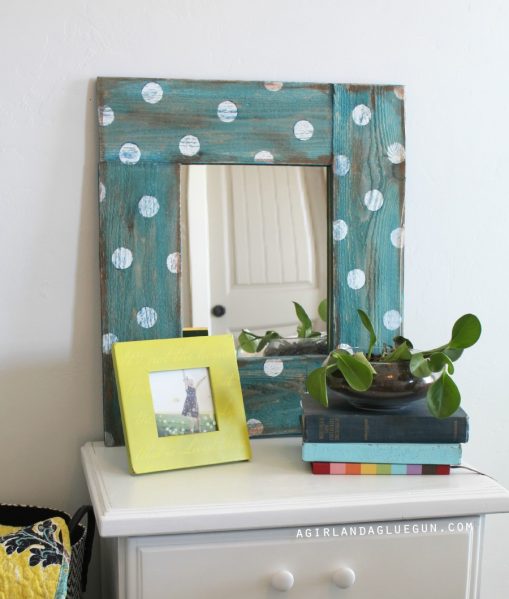 DIY Polka Dot Mirror