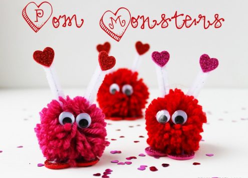 valentine pom monsters