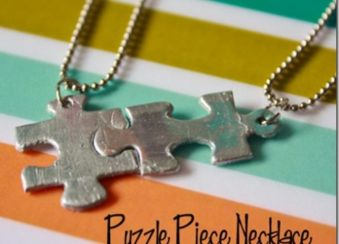 Make Puzzle Piece Necklaces