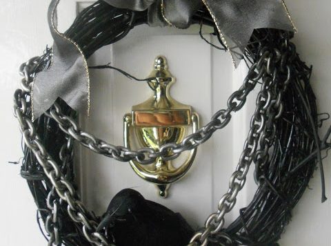 Dollar Store Raven Wreath