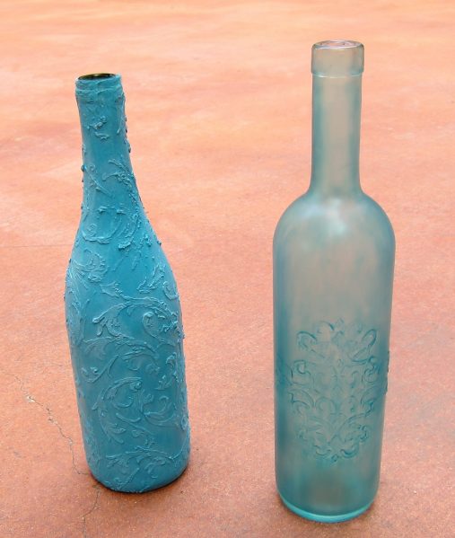 Make a Faux Sea Glass Bottle - Sea glass is still so popular, and it's a beautiful way to decorate your home in the summer.  Rather than buying new decorative accents, you can make your own using a few simple items plus recyclables.  
