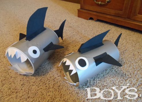 Make Recycled Canister Sharks