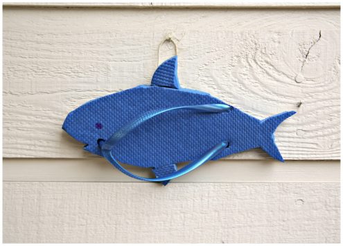 Shark Flip Flop Wall Sculpture Wall Art - DollarStoreCrafts.com