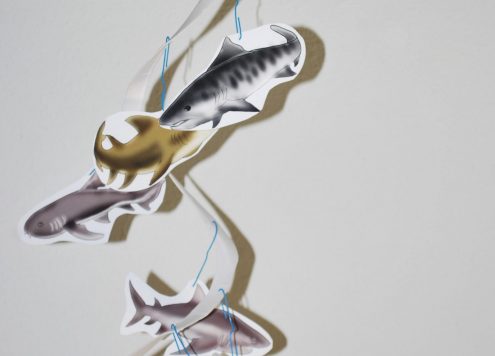 Sharknado paper plate mobile