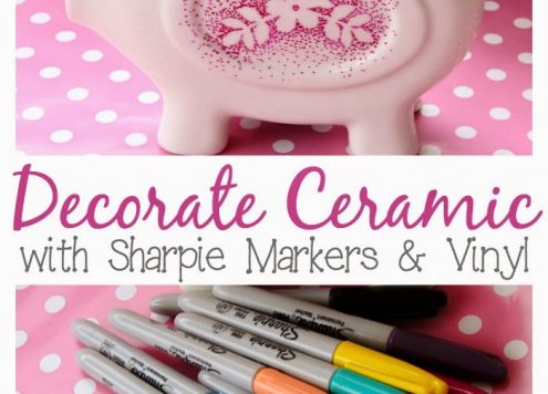 Make reverse stenciled Sharpie ceramics