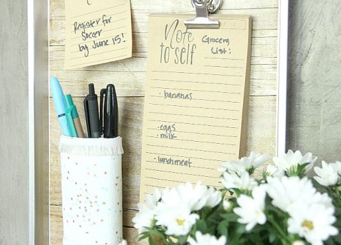 Make a magnetic organizer from a dollar store cookie sheet