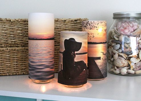 Simple Photo Luminaries - Dollar Store Craft