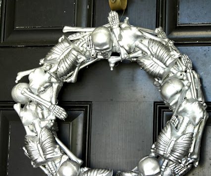 Skeleton Halloween Wreath