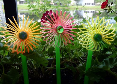 How to make cute flower stake decorations