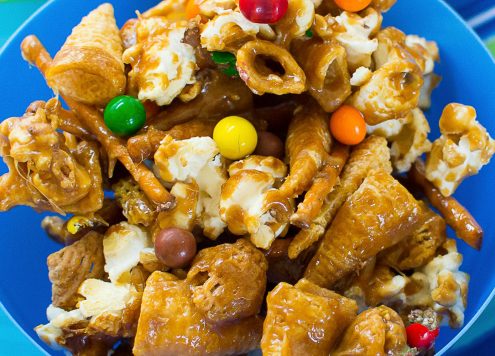 Nut Free Crunchy Sweet and Salty Party Mix Recipe