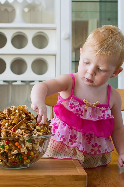 Nut Free Crunchy Sweet and Salty Party Mix Recipe