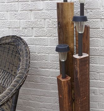 garden solar lights on pillars