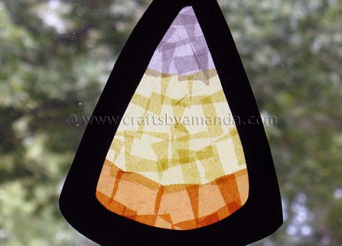 Faux Stained Glass Candy Corn