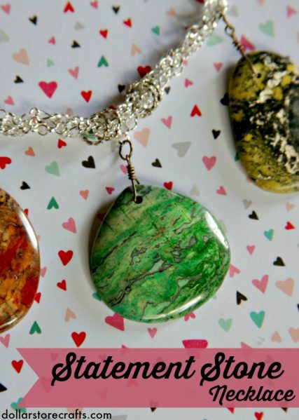 Necklace Idea: Statement Stone Necklace Tutorial using $1 materials from Fire Mountain Gems