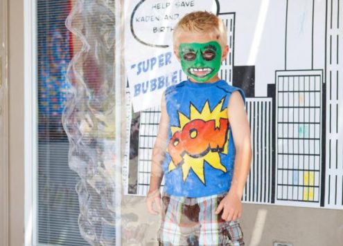 super bubble for superhero party