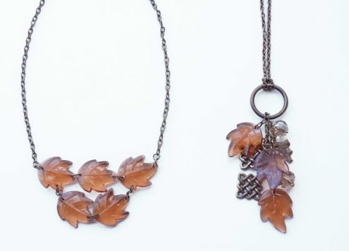 fall leaf necklaces