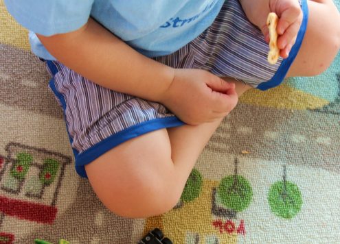 Toddler Shorts from a Men's Shirt