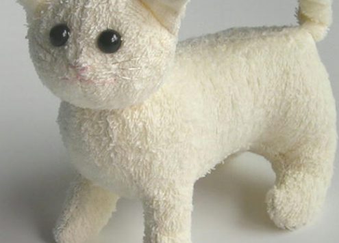 Make a terrycloth stuffed cat