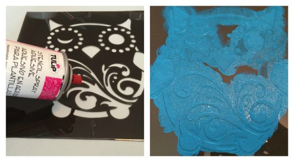 Stencil your t-shirt with an Owl stencil from Tulip