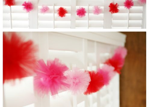 Make a Tulle Pom Pom Garland