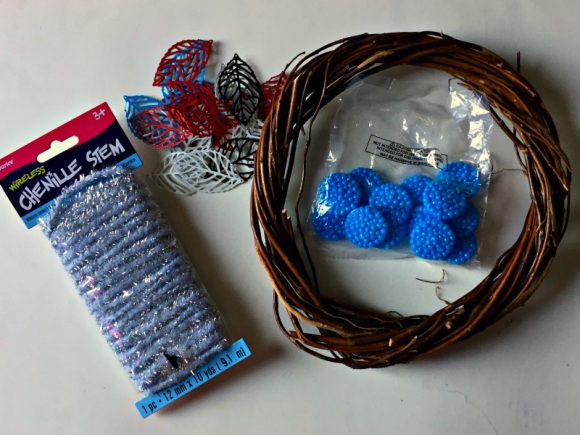 Turquoise & Red Valentine Heart Wreath