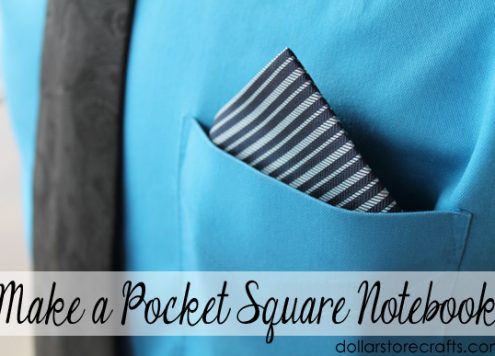 Make a pocket square notebook for dad for father's day