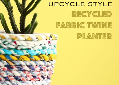 Make a Recycled Fabric Twine Planter