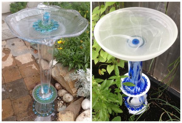 Upcycled Bird Bath
