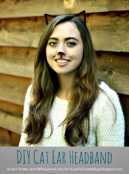 Urban Outfitters-inspired cat ear headband by DIY Doyenne