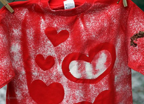 valentine stencil shirt