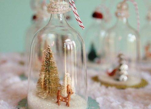 vintage inspired bell jar ornaments