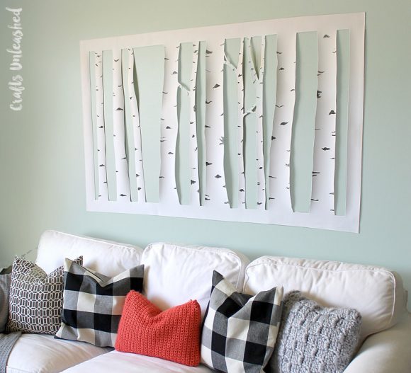 DIY Aspen Tree Wall Art