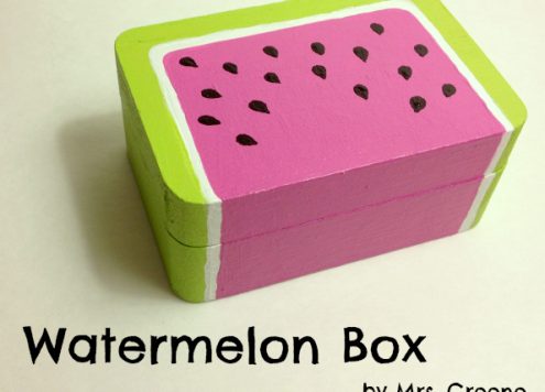 Paint a Wooden Watermelon Box