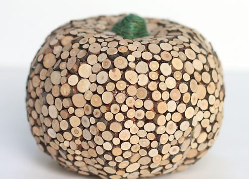 Make a Wood Slice Pumpkin