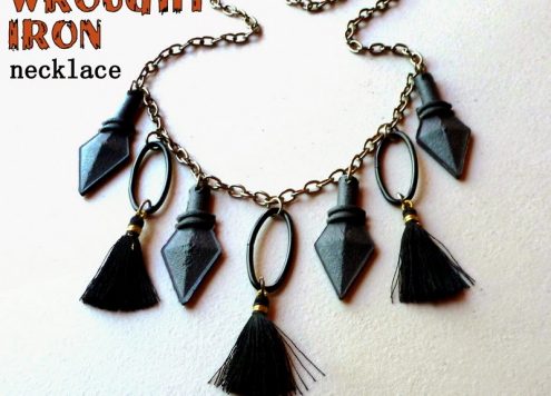 faux wrought iron necklace