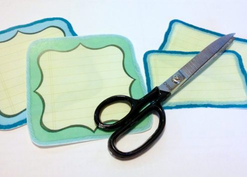 Free Printable: Yarn-Trimmed Scrapbook Journaling Tags