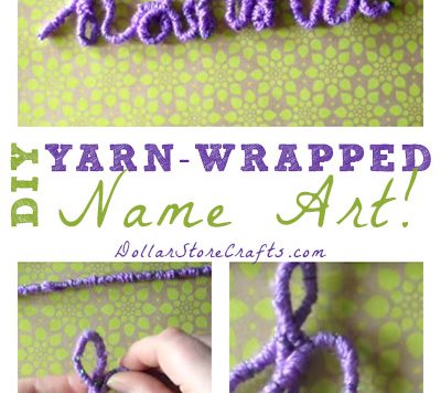 Yarn Wrapped Name Art - Looking for an easy way to make personalized art? Try making a yarn-wrapped name! You can make this project with or without the Loopdeeloo.