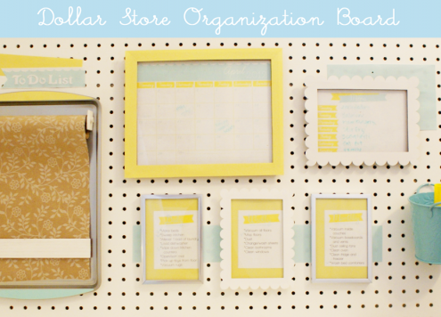 picture frame and cookie sheet command center