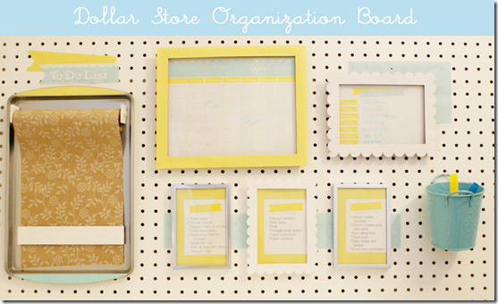 Dollar Store Organization Board