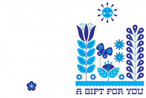 Free Printable Card: Folk Art Inspired Gift Card by Cathe Holden & Dollar Store Crafts