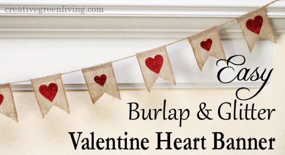 how to make a burlap bunting for valentine's day