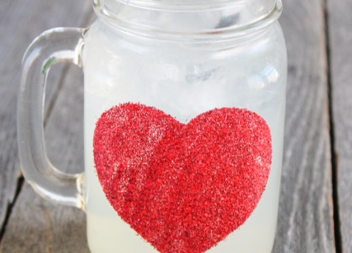 sparkley customer glitter mason jar mug