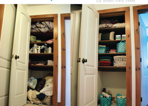 Organize Your Linen Closet, Dollar Store Style